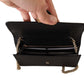 Elegant Black Leather Shoulder Bag with GG Snap