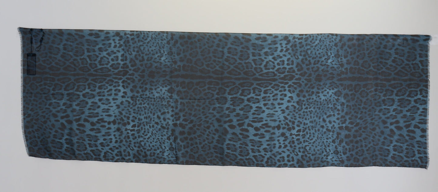 Elegant Leopard Silk Scarf