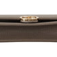 Elegant Grey Leather Shoulder Bag