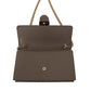 Elegant Grey Leather Shoulder Bag
