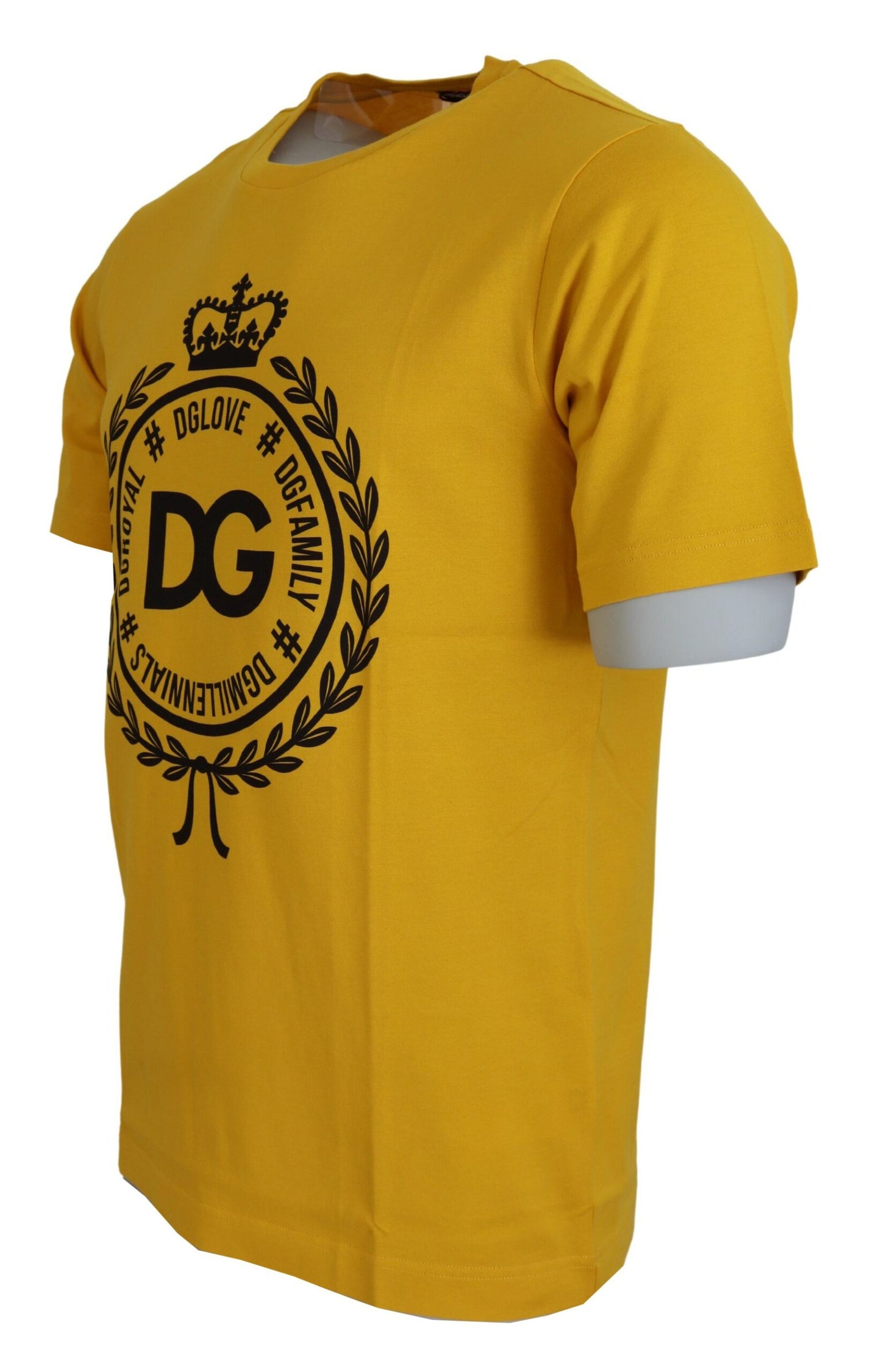 Elegant Dark Yellow Cotton T-Shirt