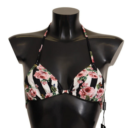 Elegant Floral Print Bikini Top