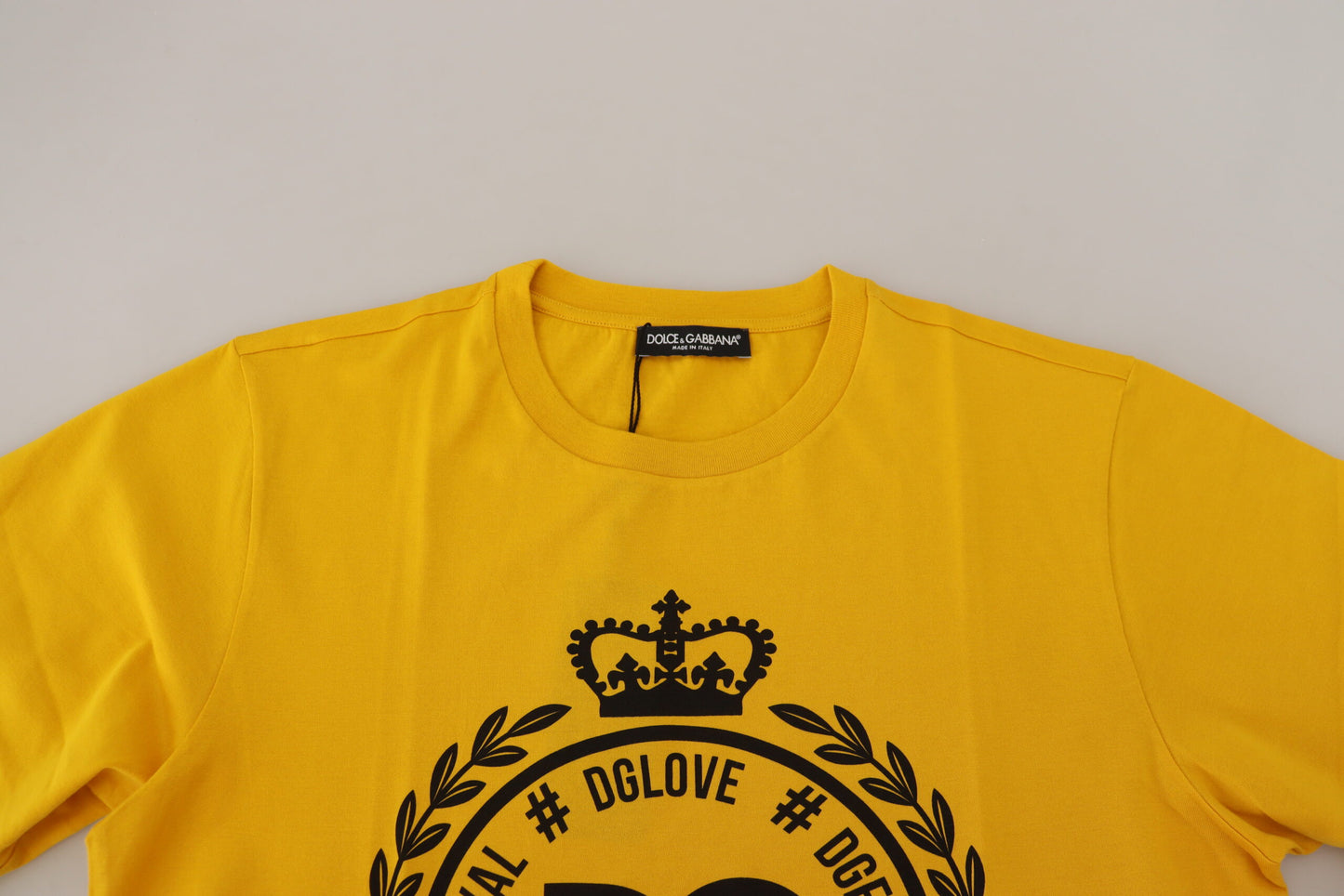 Elegant Dark Yellow Cotton T-Shirt