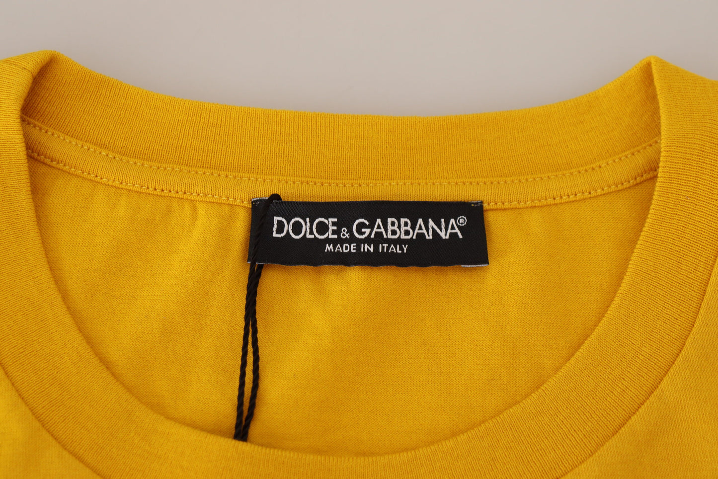 Elegant Dark Yellow Cotton T-Shirt