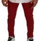 Red Skinny Cotton Stretch Denim Jeans