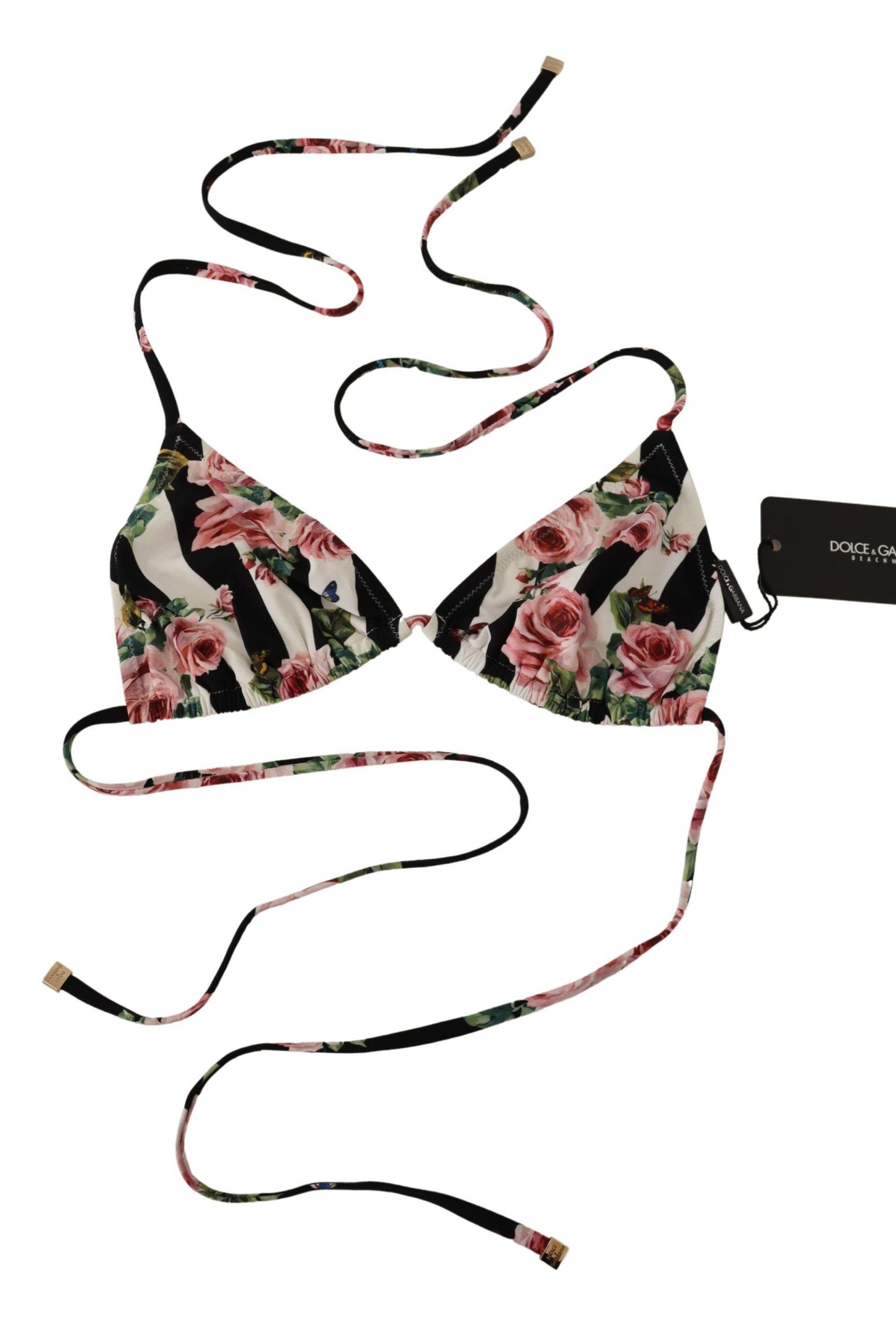 Elegant Floral Print Bikini Top