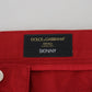 Red Skinny Cotton Stretch Denim Jeans