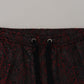 Red Acetate Floral Printed Men Jogger Pants