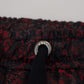 Red Acetate Floral Printed Men Jogger Pants