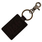 Elegant Leather Keyring with Gold and Silver Details