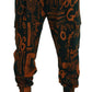 Multicolor Logo Print Silk Cargo Jogger Pants