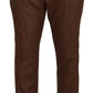 Brown Cashmere Men Drawstring Jogger Pants