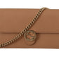 Elegant Beige Leather Shoulder Bag