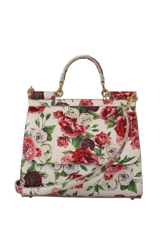 Sicilian Blossom Leather Shoulder Bag