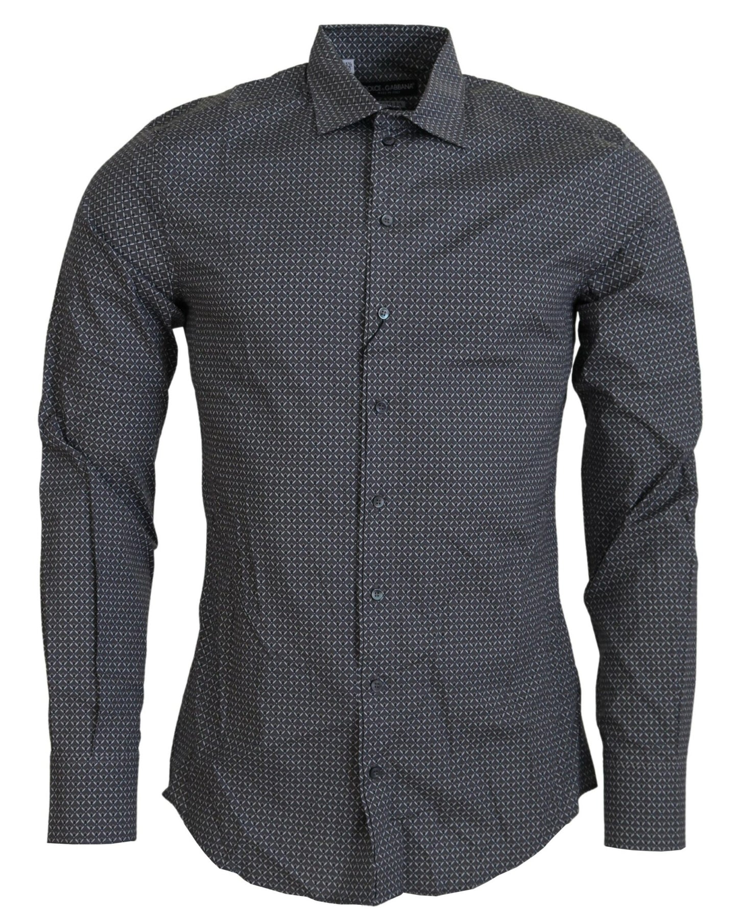 Elegant Slim Fit Gray Patterned Shirt