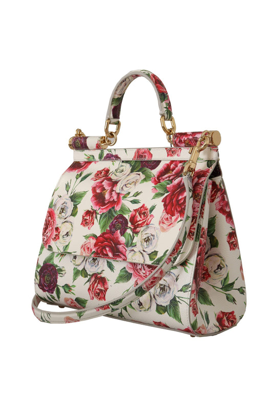 Sicilian Blossom Leather Shoulder Bag