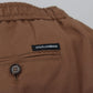 Brown Cashmere Men Drawstring Jogger Pants