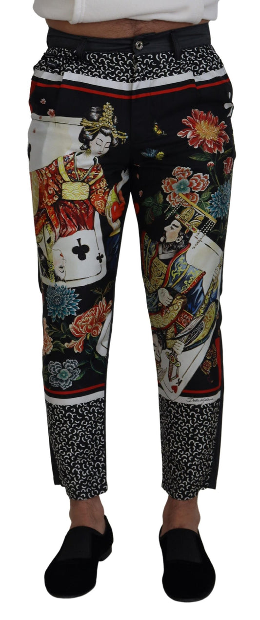 Elegant Silk Blend Multicolor Pants