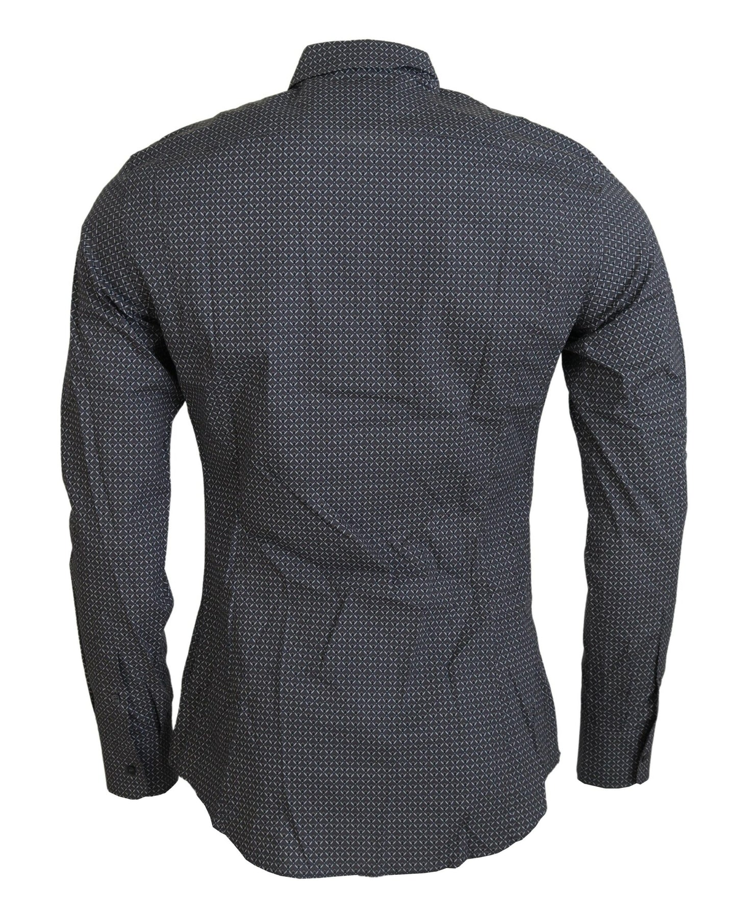 Elegant Slim Fit Gray Patterned Shirt