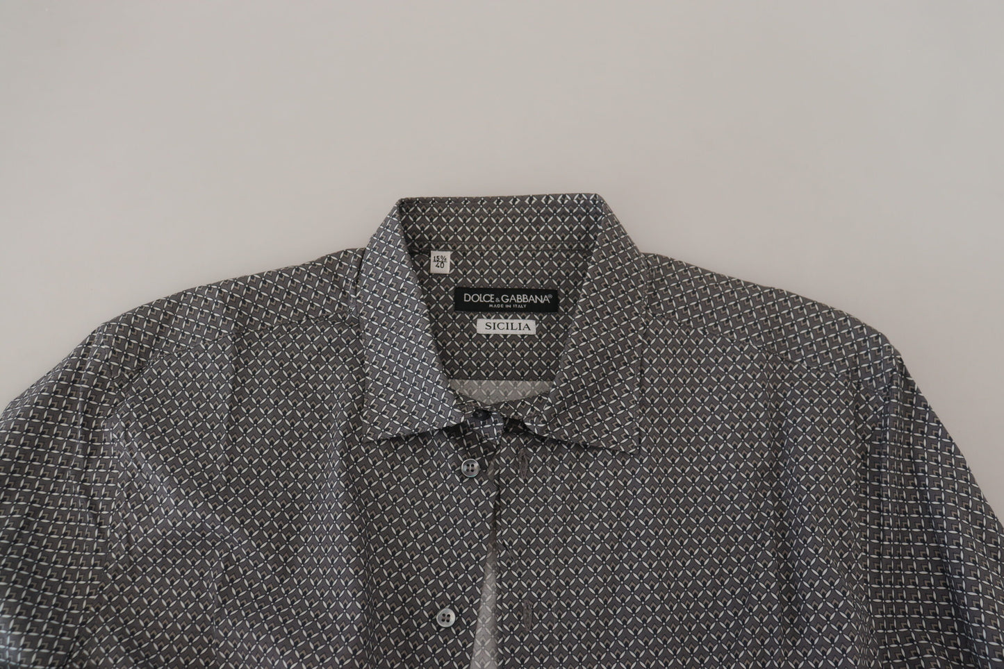 Elegant Slim Fit Gray Patterned Shirt