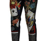 Elegant Silk Blend Multicolor Pants
