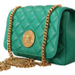 Elegant Green Nappa Leather Small Crossbody