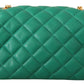 Elegant Green Nappa Leather Small Crossbody