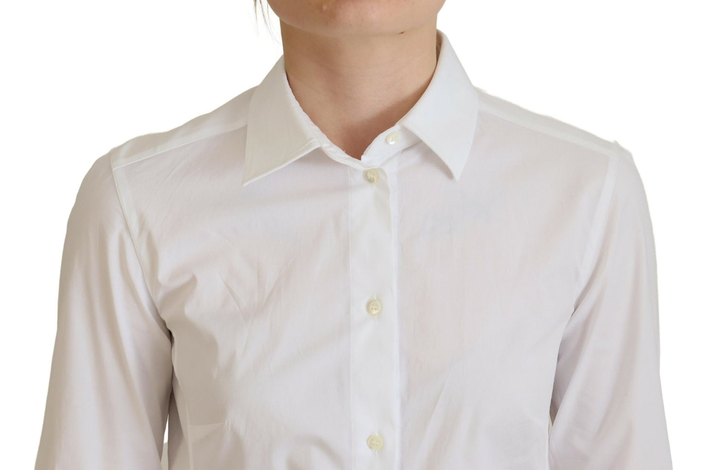 Elegant White Button-Up Cotton Top