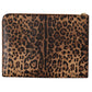 Elegant Leopard Print Leather Clutch