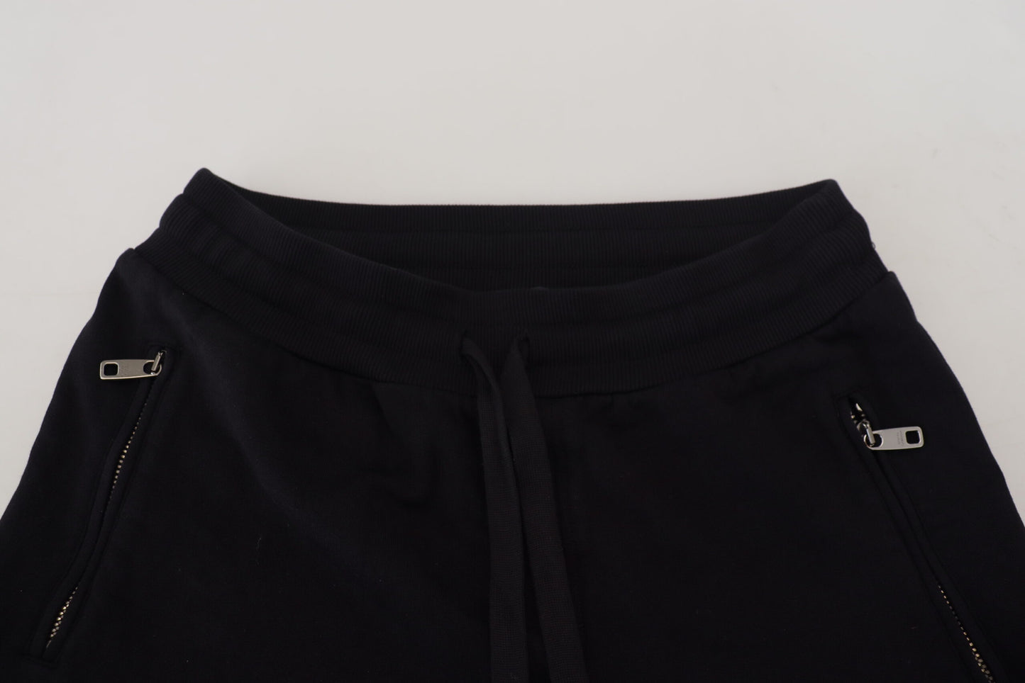 Sleek Black Cotton Jogger Pants