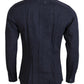 Black Stripes Long Sleeves Men Button Front Shirt