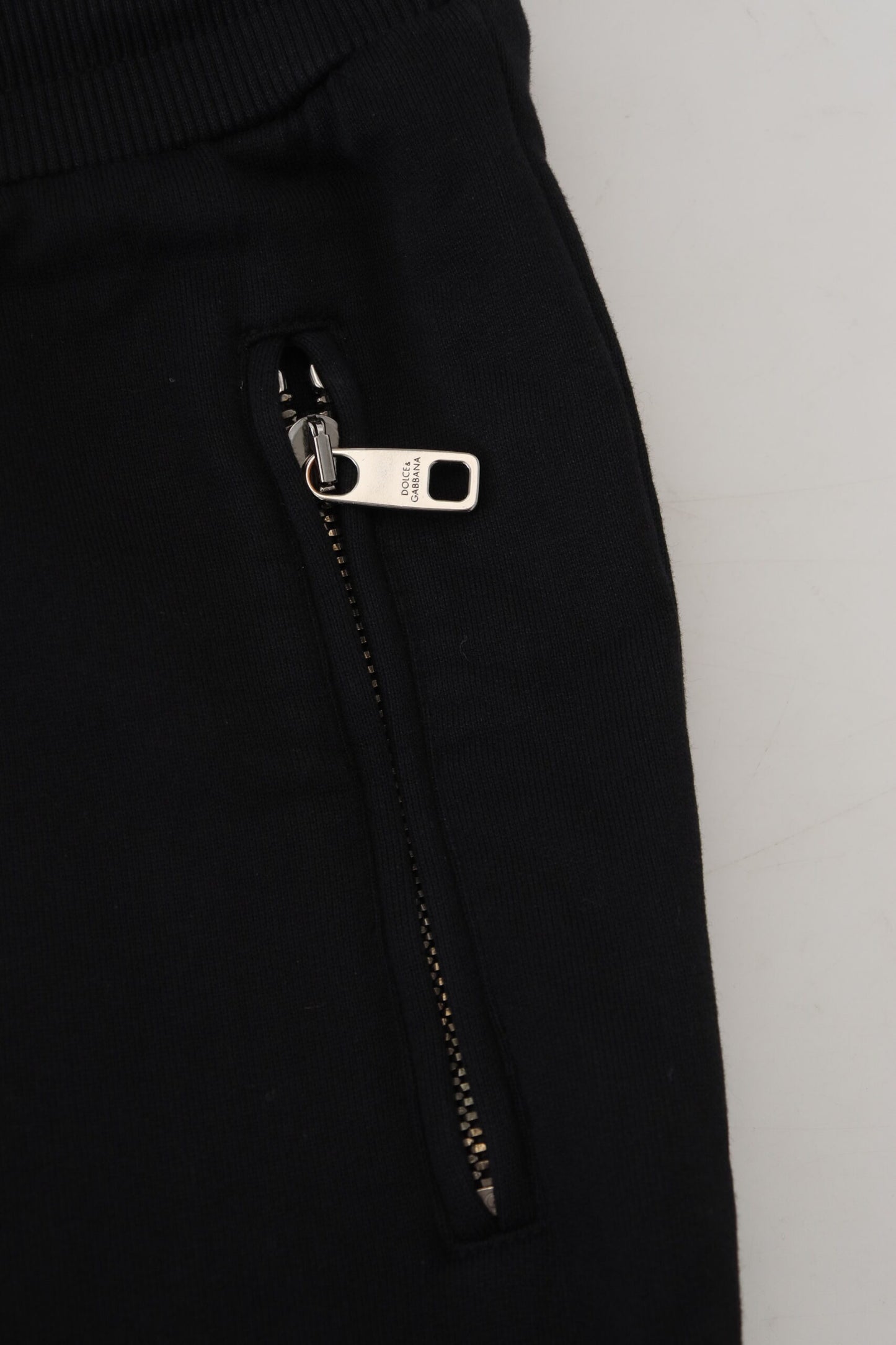 Sleek Black Cotton Jogger Pants