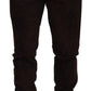 Brown Solid Men Drawstring Jogger Pants