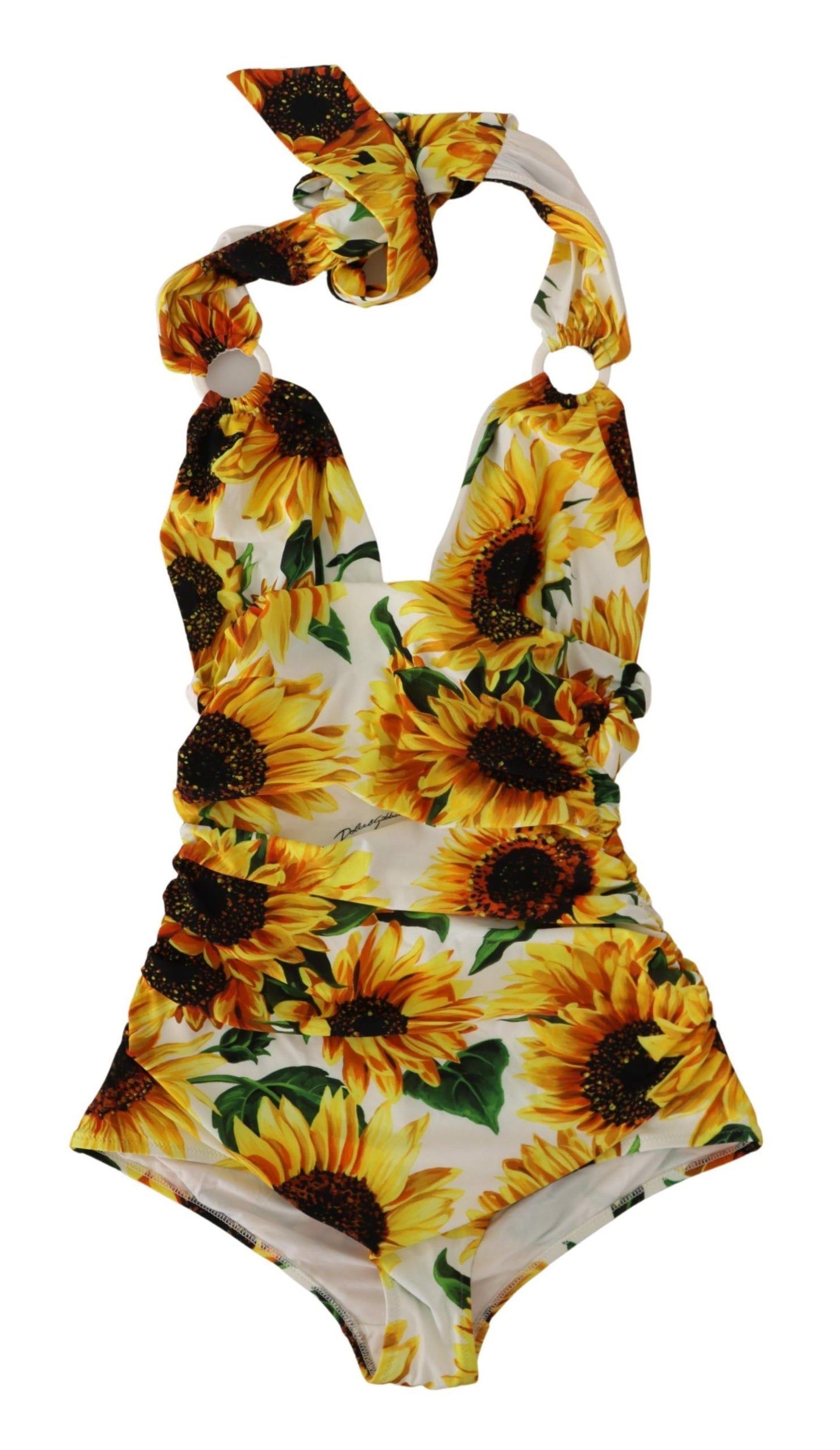 Chic Sunflower Print One Piece Bikini