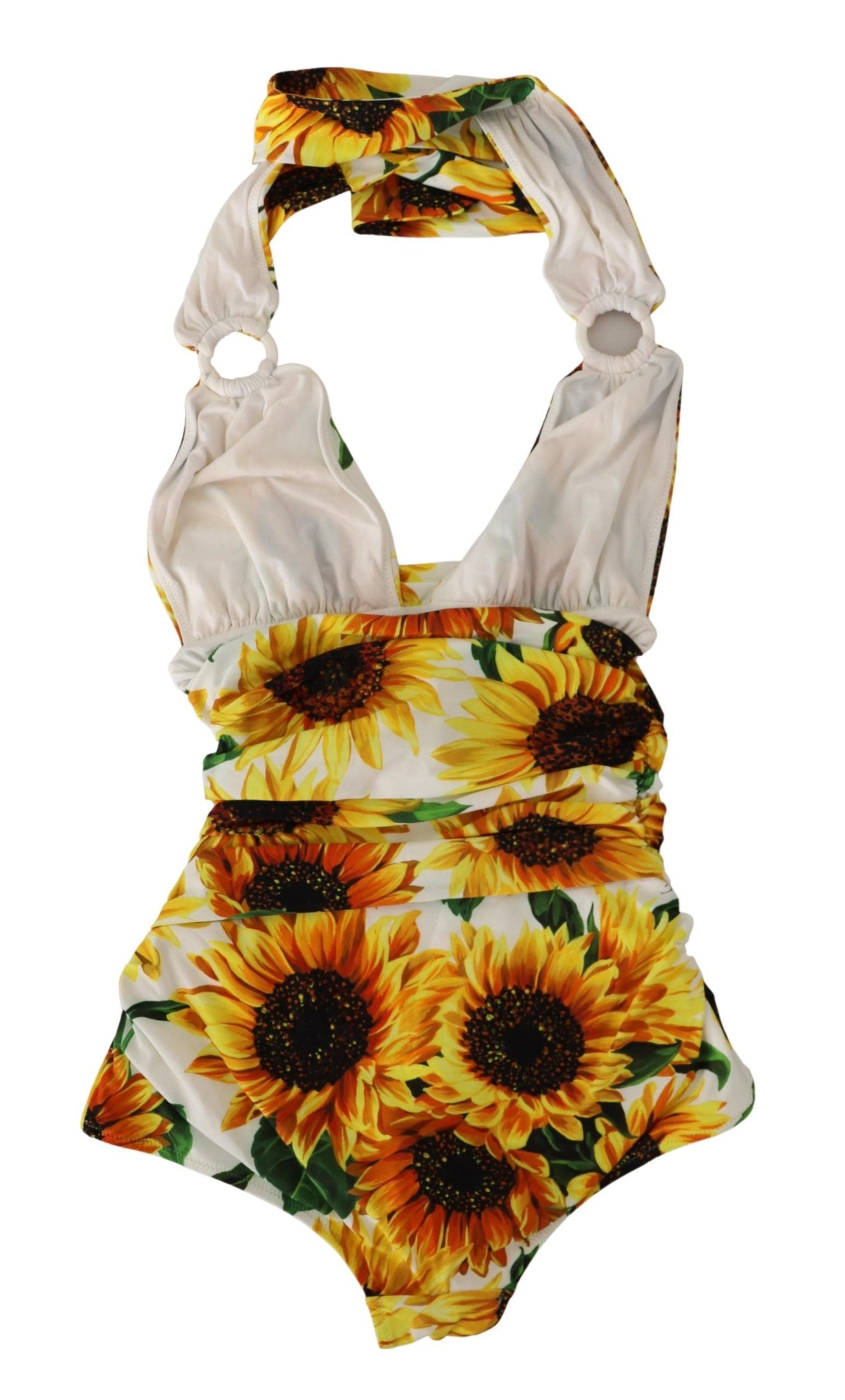 Chic Sunflower Print One Piece Bikini