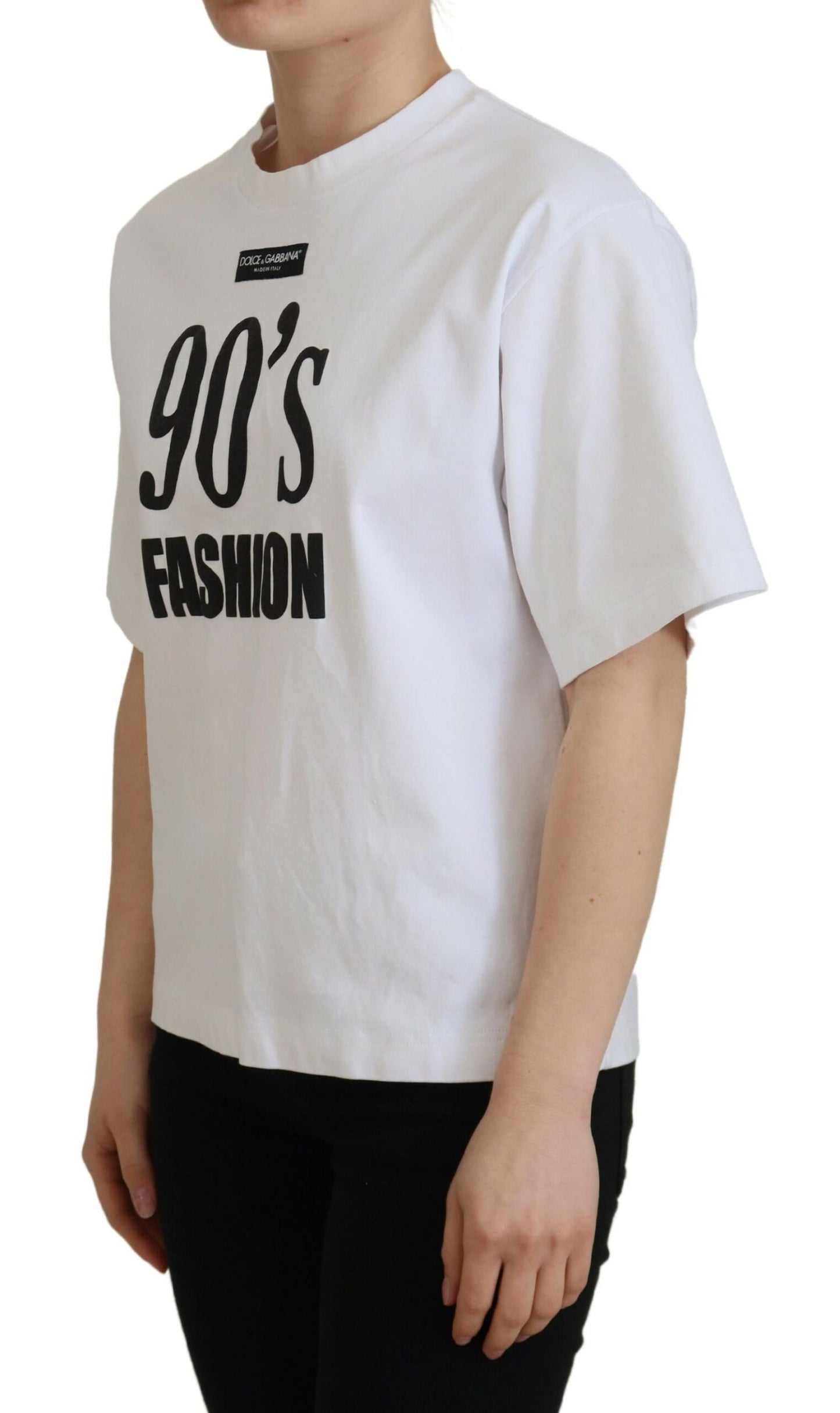 Elegant White Cotton Casual Tee