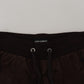 Brown Solid Men Drawstring Jogger Pants
