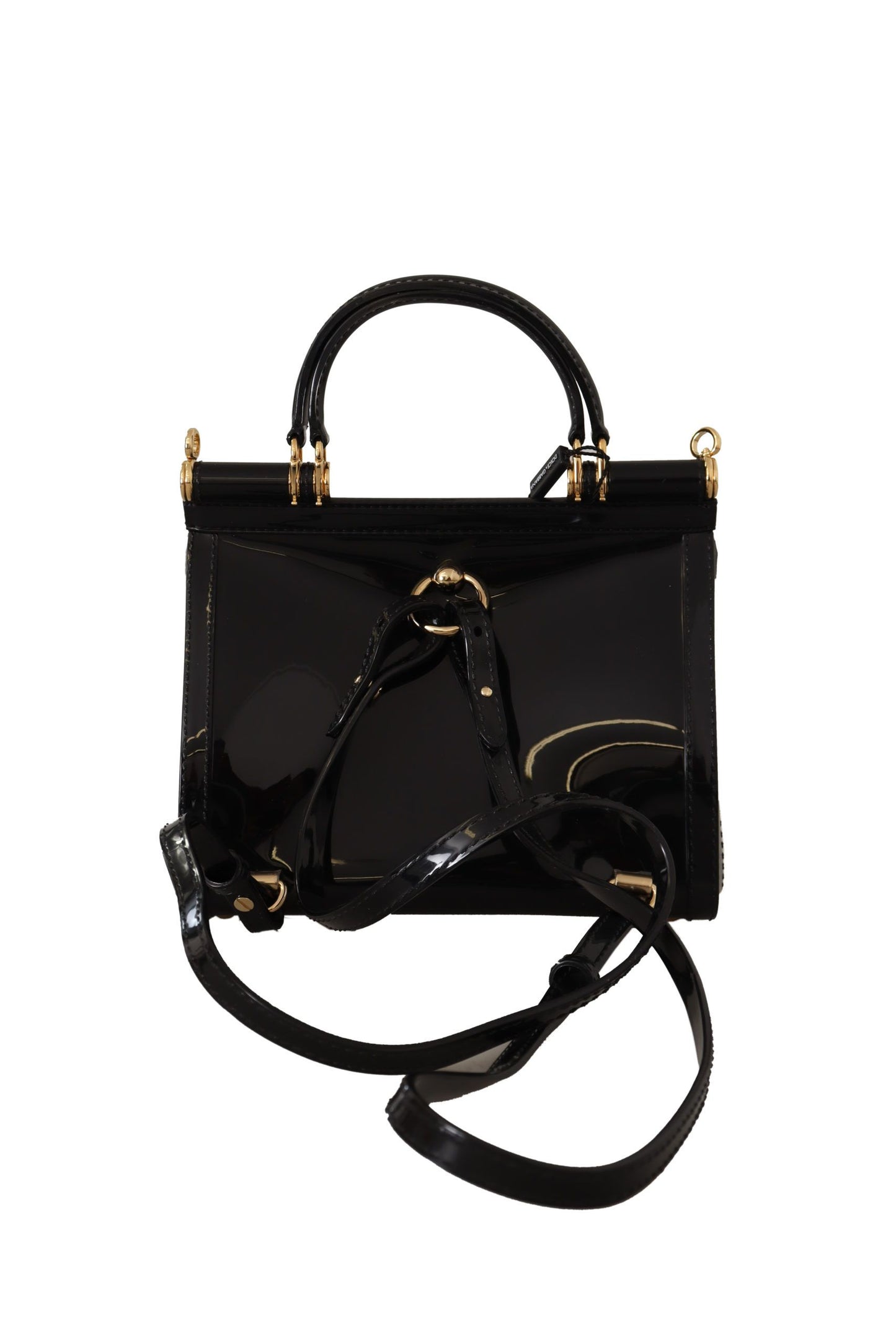 Elegant Black Sicily PVC Shoulder Bag