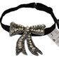 Elegant Silver & Crystal Bowtie