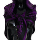 Elegant Silk Square Scarf in Purple