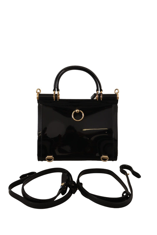 Elegant Black Sicily PVC Shoulder Bag