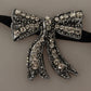Elegant Silver & Crystal Bowtie