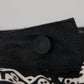 Black Silk Bandana Print Pants