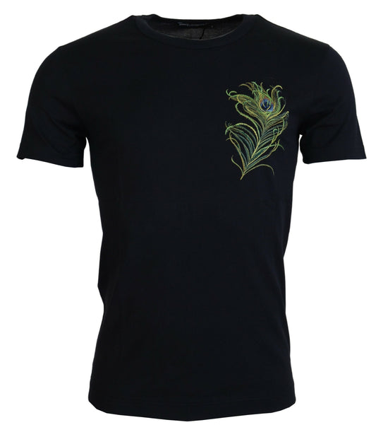 Elegant Dark Blue Cotton Tee