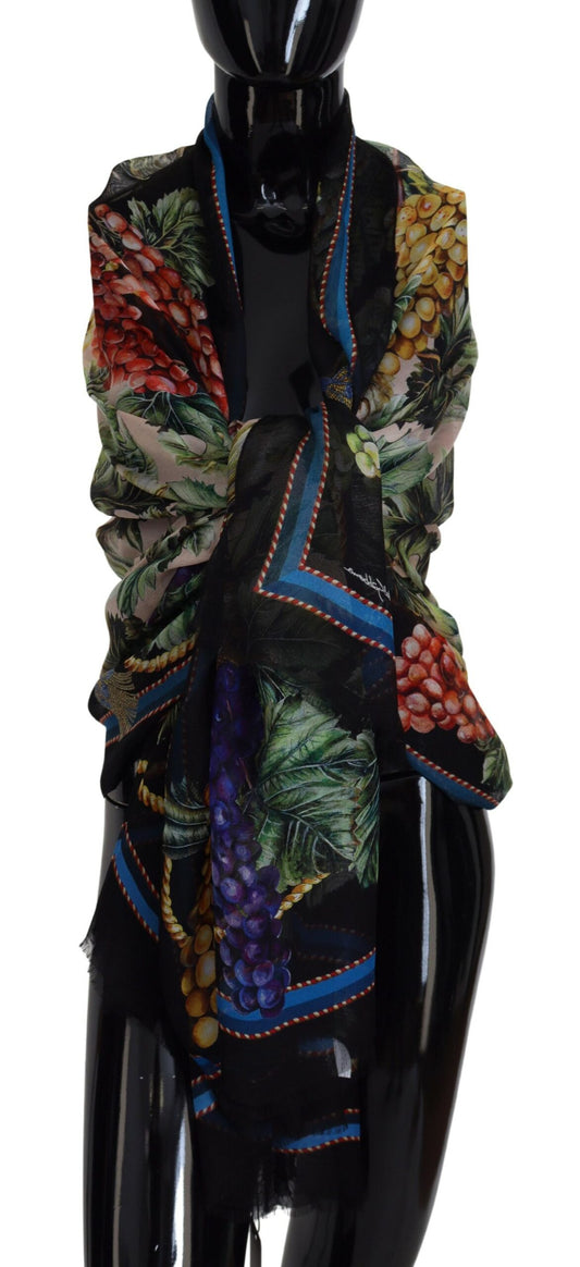 Elegant Multicolor Silk Scarf