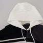 Elegant Bicolor Wool-Blend Hooded Sweater