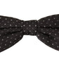 Elegant Polka Dot Silk Bow Tie