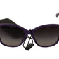 Elegant Purple Frame Black Lens Shades