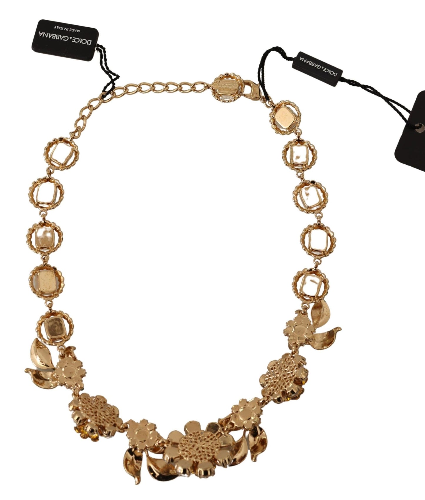 Exquisite Gold Plated Crystal Charm Necklace