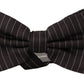 Exclusive Silk Black and White Bow Tie